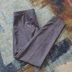 Talbots Gray Faux Suede Leggings